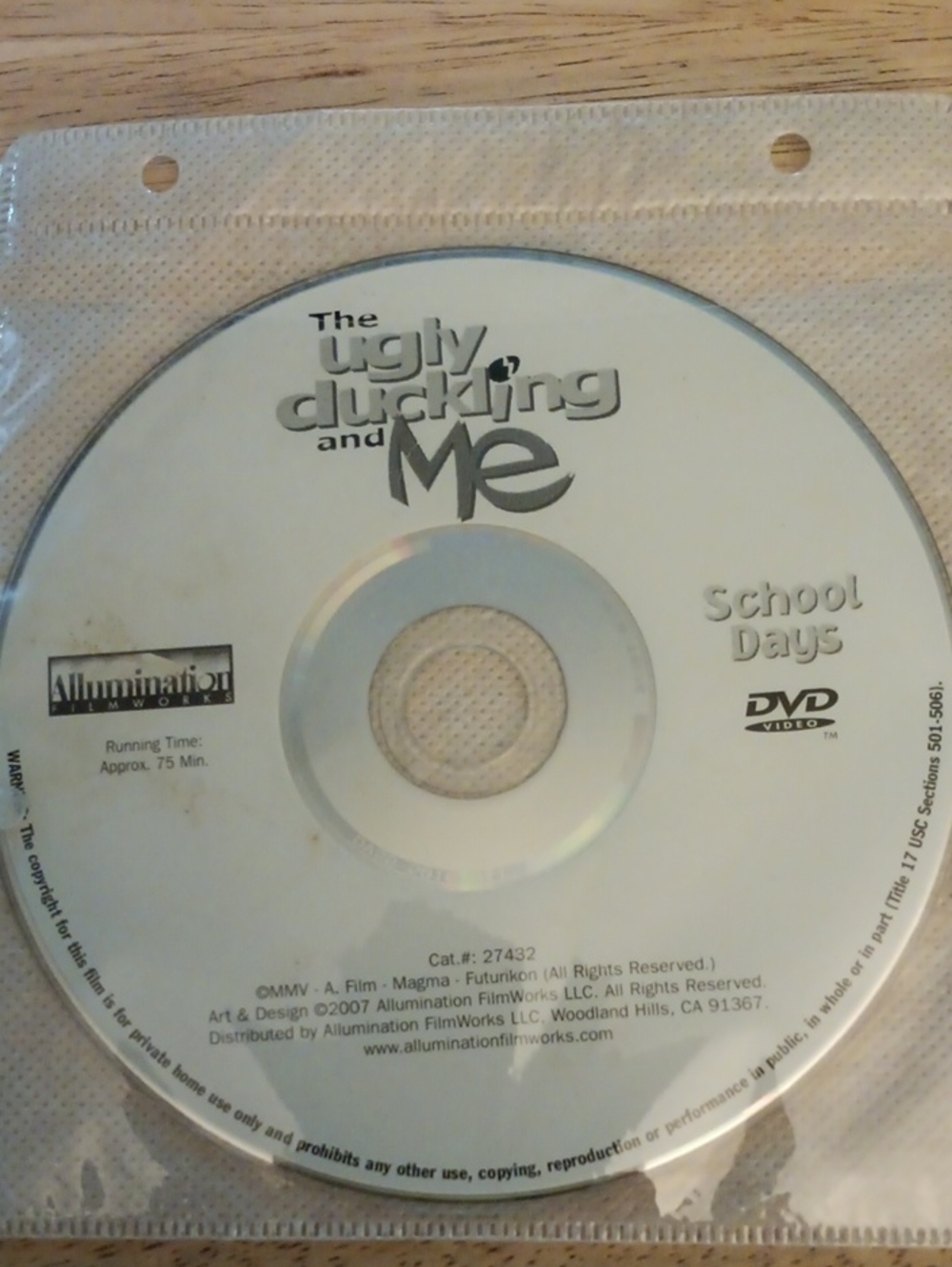 The Ugly Duckling and Me DVD *NO CASE*